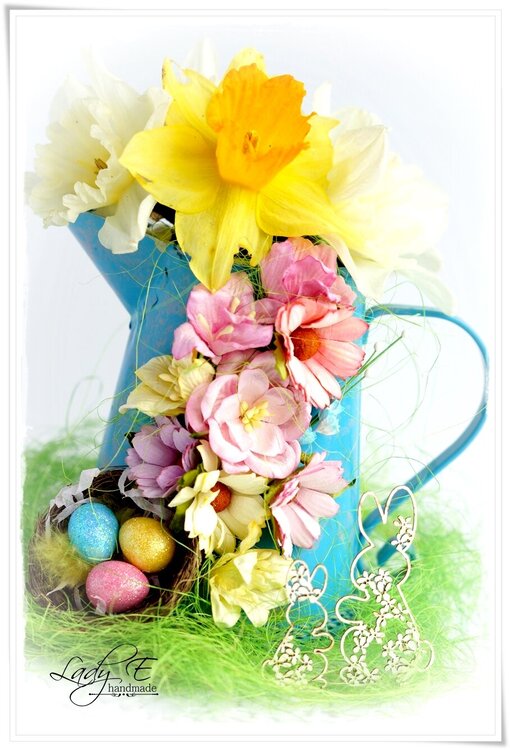 Altered Easter table decoration