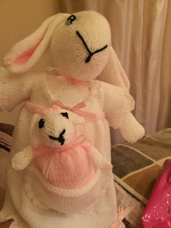 knitted easter bunny