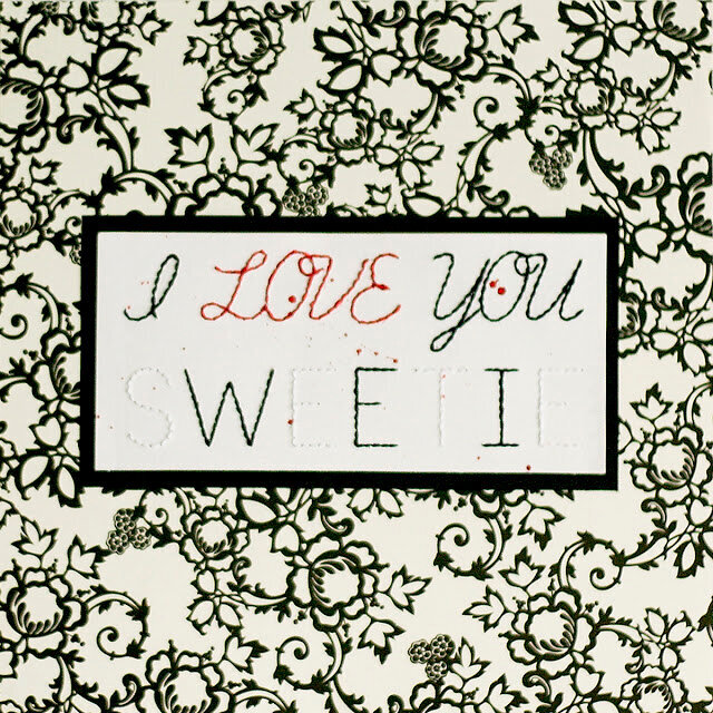 I Love You Sweetie Stitching Wall Art
