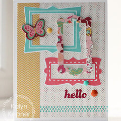 Colorful Framed Hello Card