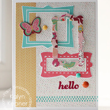 Colorful Framed Hello Card