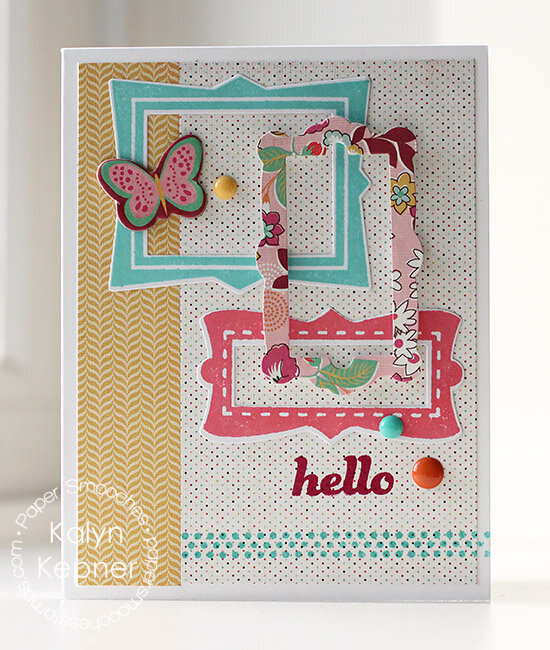 Colorful Framed Hello Card