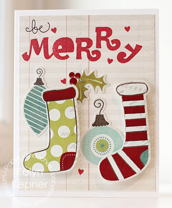 Be Merry Stockings Card