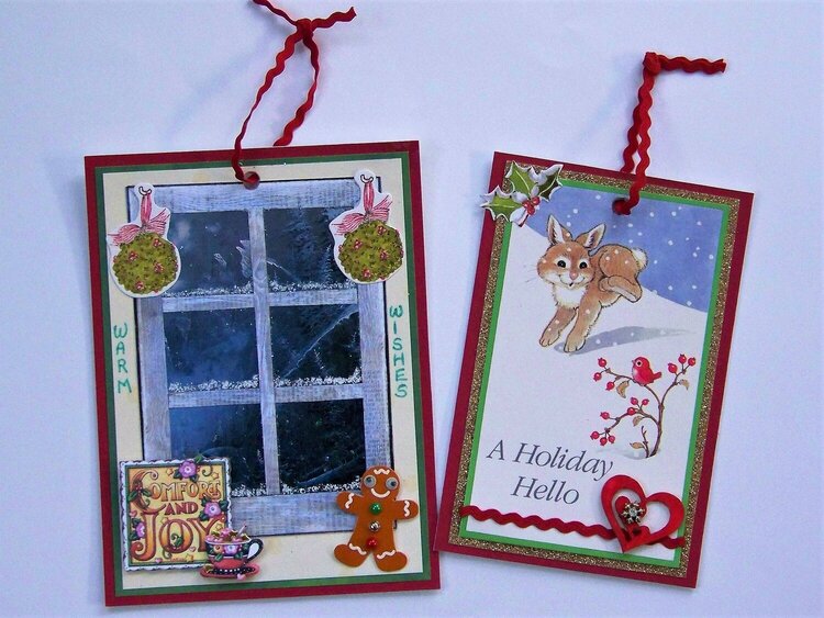 Christmas card/tag ornaments
