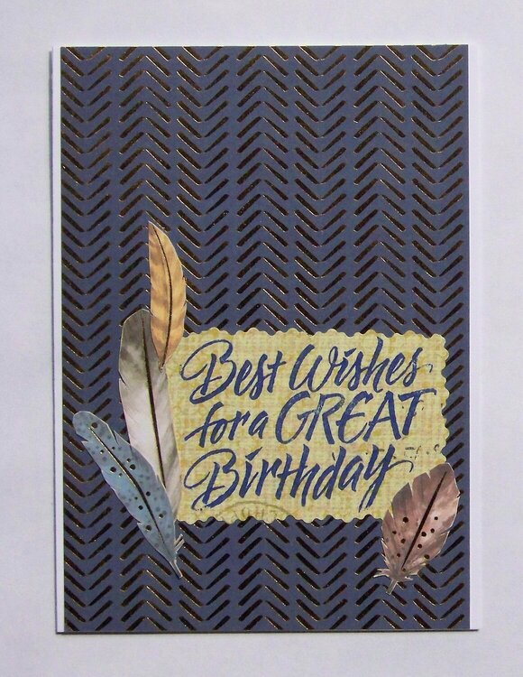 Birthday Card Masculine (feathers)