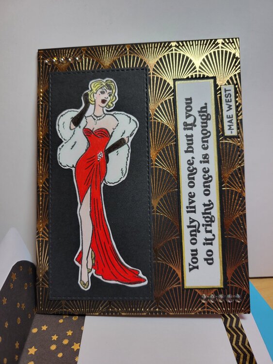 Mae West B day card