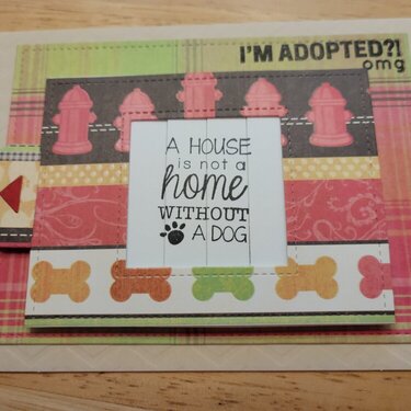 Dog adoption magic picture changer card