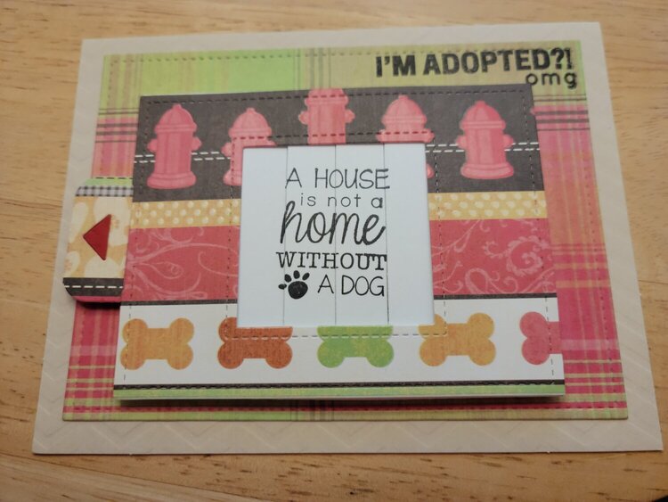 Dog adoption magic picture changer card