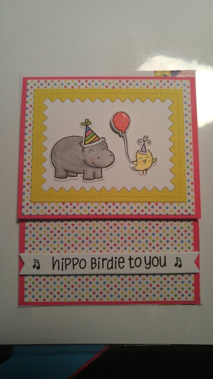 Hippo Birdie Birthday Gift Card Holder