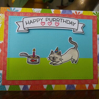 Birthday card for cat lover