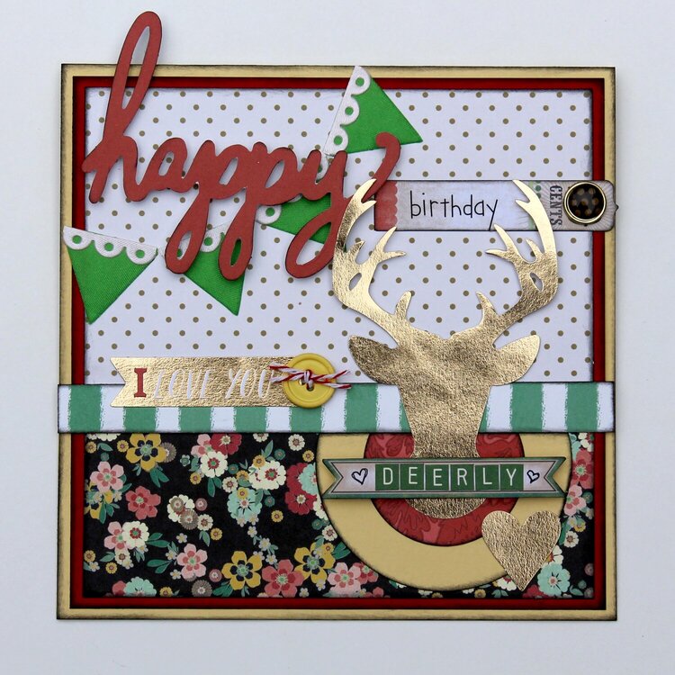 Happy Birthday I Love You Deerly Card