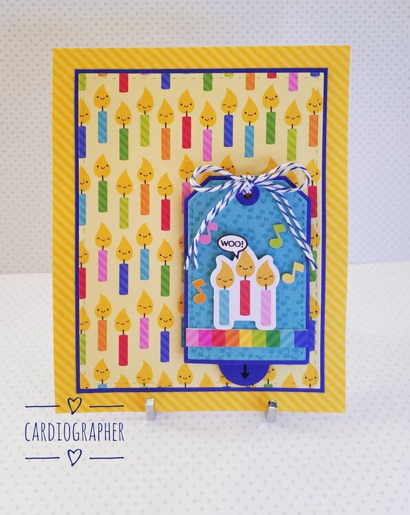 Birthday candles - double slider tag