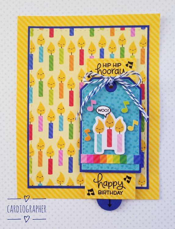 Birthday candles - double slider tag