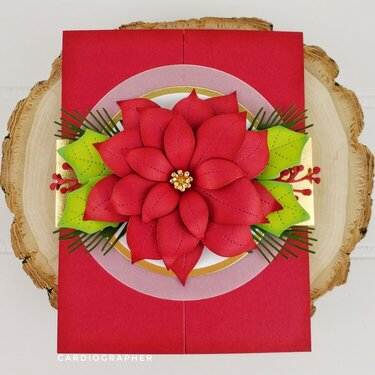 Red poinsettia gatefold