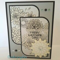 Mother's day - black, gray and cream floral