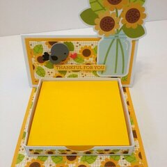 Sunflower note holder