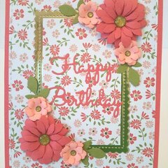 Peach and coral floral birthday