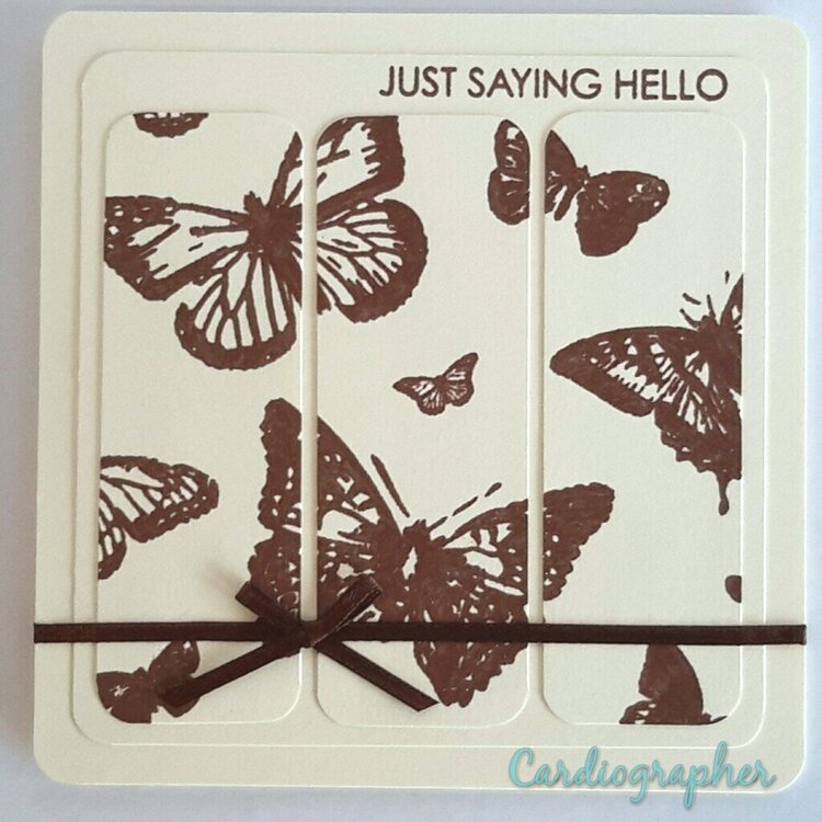 Monochromatic / two tone butterfly card set