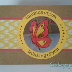 Thinking of you - acetate panel and butterfly