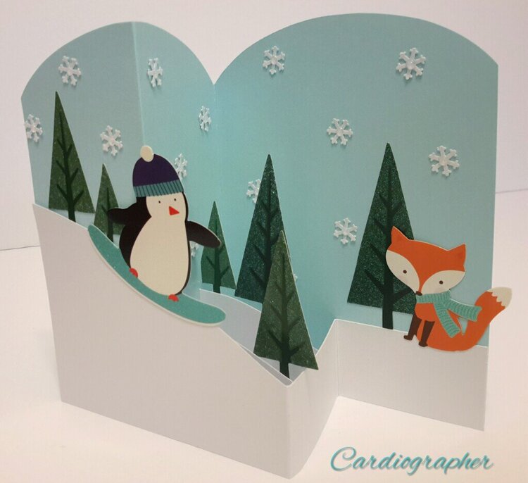 Winter scene - Z box fold card