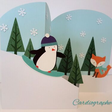 Winter scene - Z box fold card