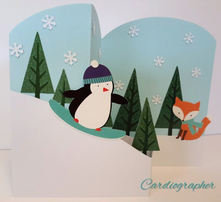 Winter scene - Z box fold card