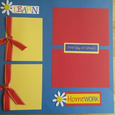 Elementary School Scrapbook Page Layout Idea