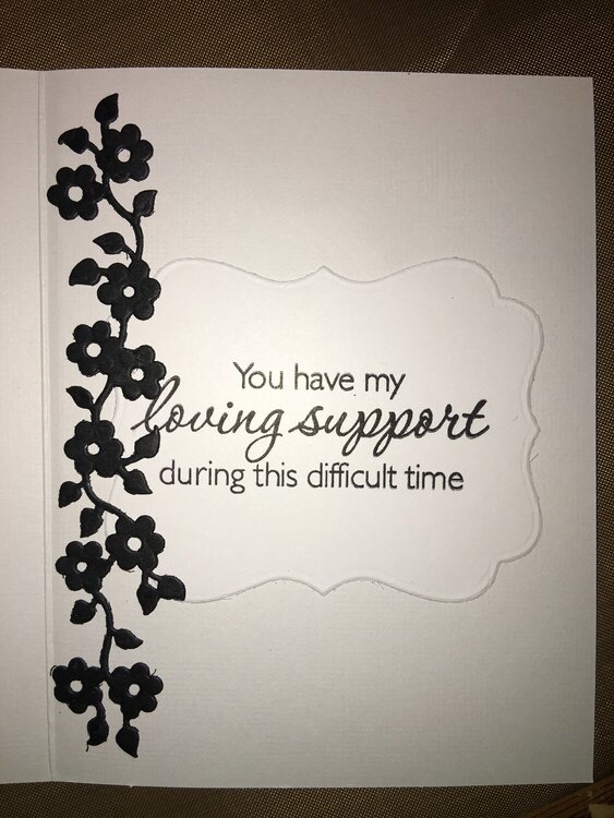 Inside of Sympathy Card