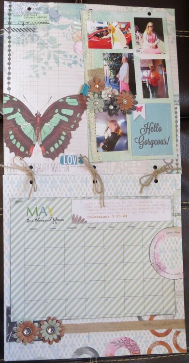 Hello Gorgeous May 2015 Calendar Page