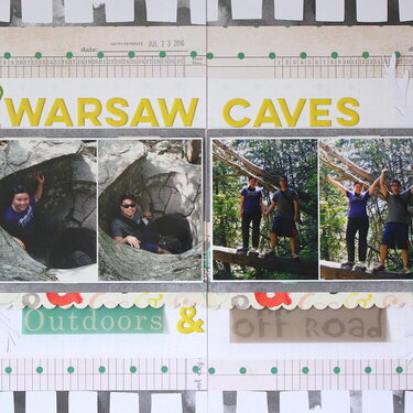 &quot;Warsaw Caves&quot; Outdoor Scrapbook Layout