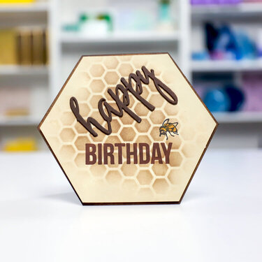 Happy Birthday Honeycomb Card