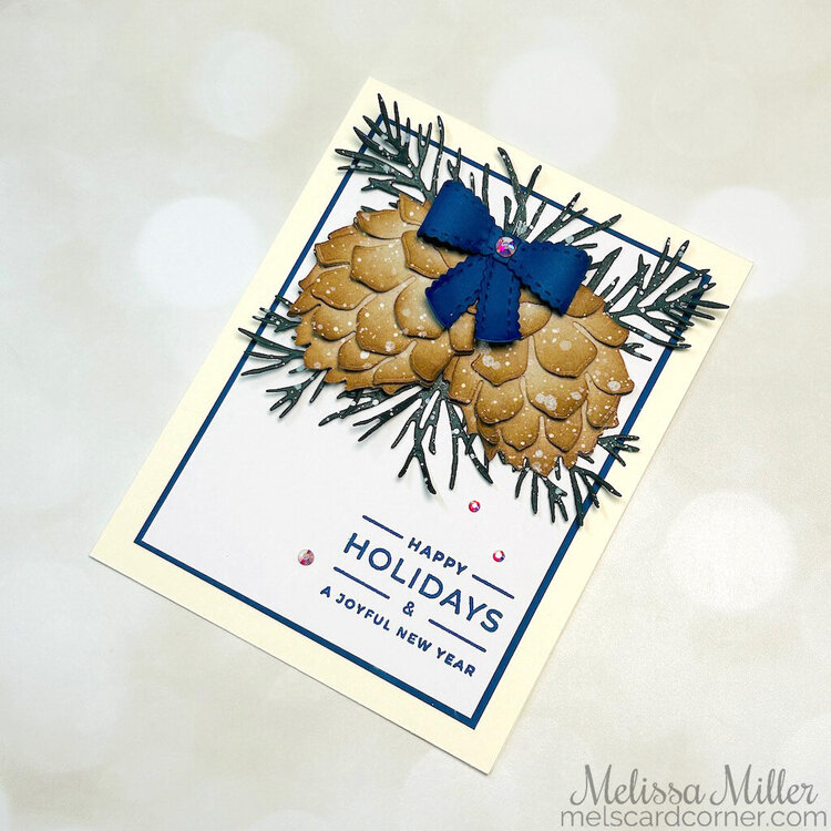 Lovely Layers - Pinecone holiday card