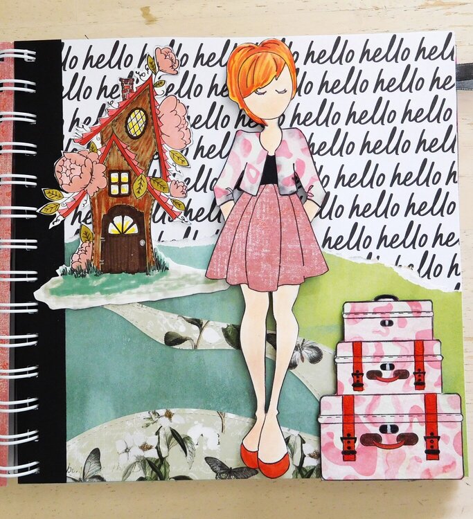 Travel Girl journal pages