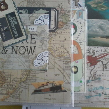 Page of album scrap Travel to ephemera