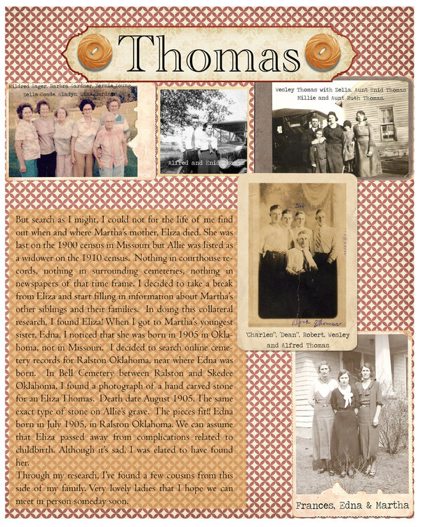 Grandma&#039;s Book 015 - Thomas family history (Right side)