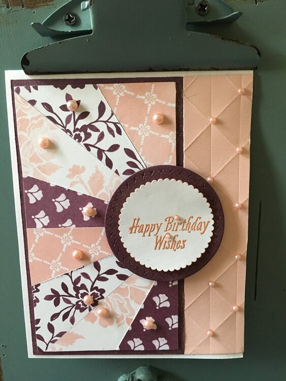 Side starburst birthday card