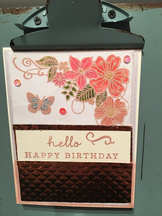 Flowered birthday card