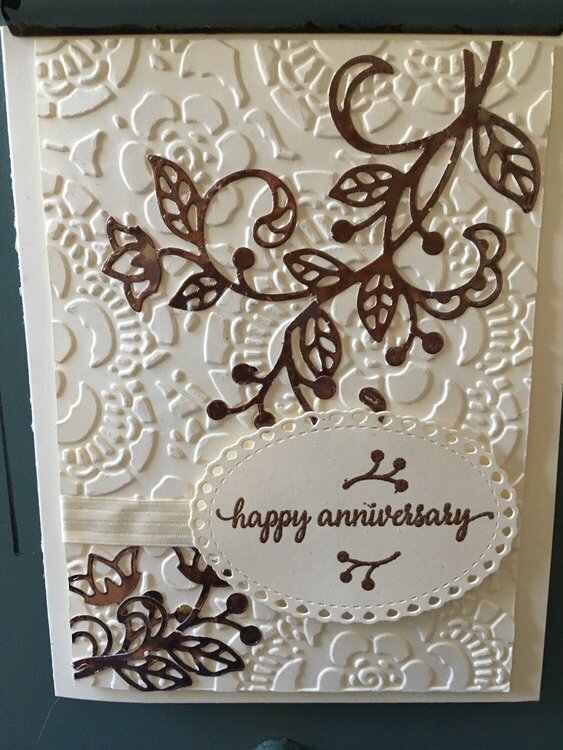 Anniversary card for my cousin and her husband