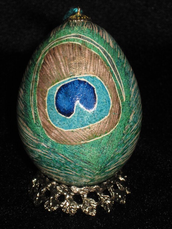 Peacock Pysanky-front