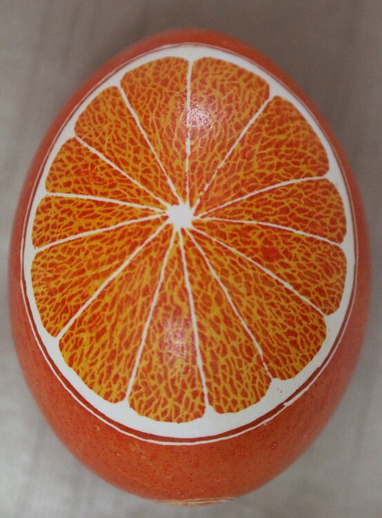 The Orange Pysanka I kept for myself