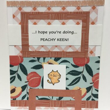 Hope you&#039;re doing peachy keen!