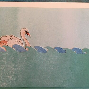 Simple swan card