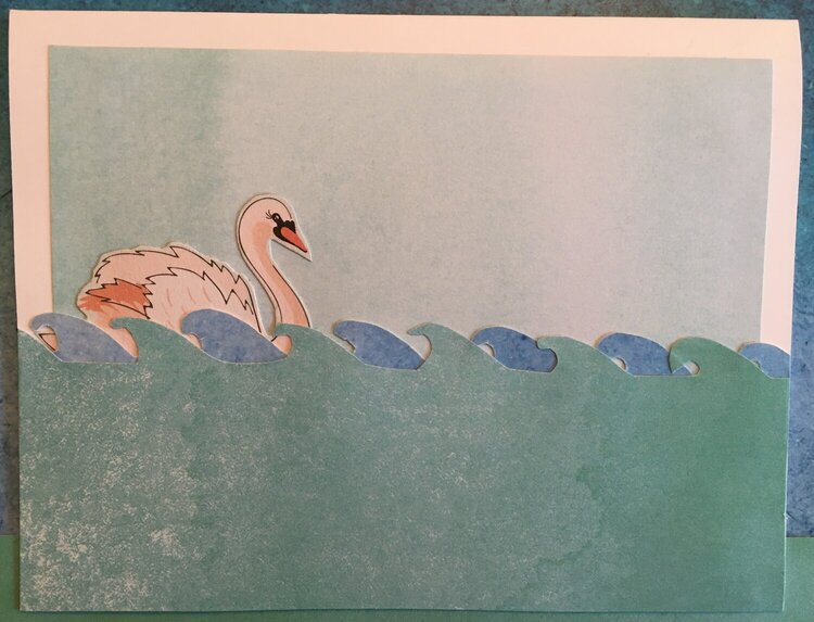 Simple swan card
