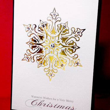 Golden Snowflake Card