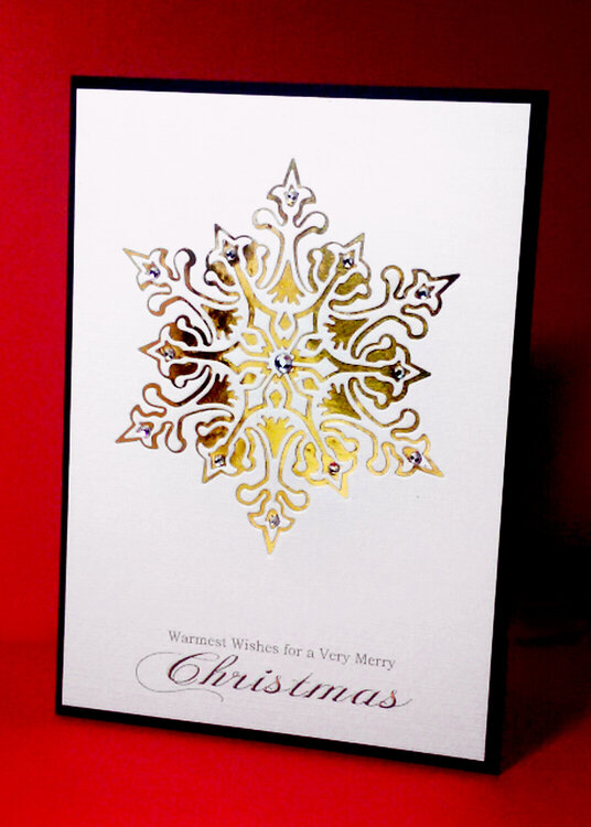 Golden Snowflake Card