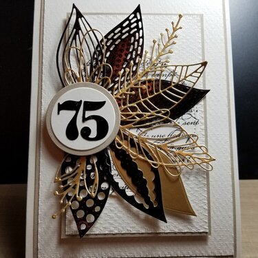 75th Birthday Card-Leaves