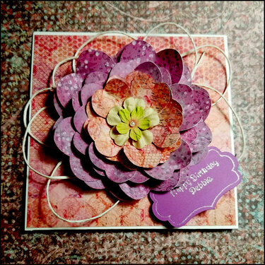 Large Flower Bday Card