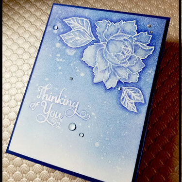 Water-Bleached Flower Card