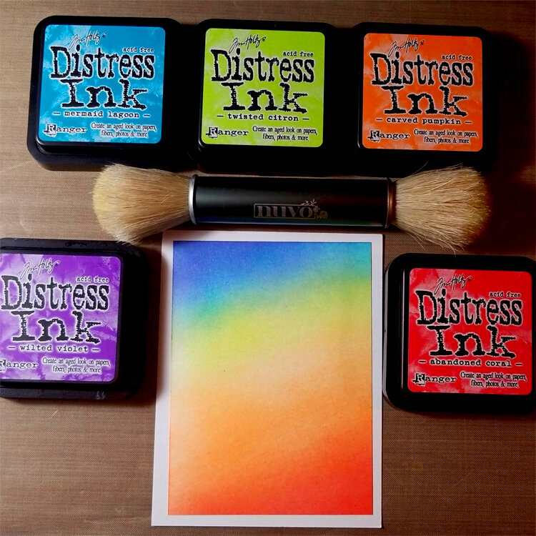 Brush-blended Distress Ink Background