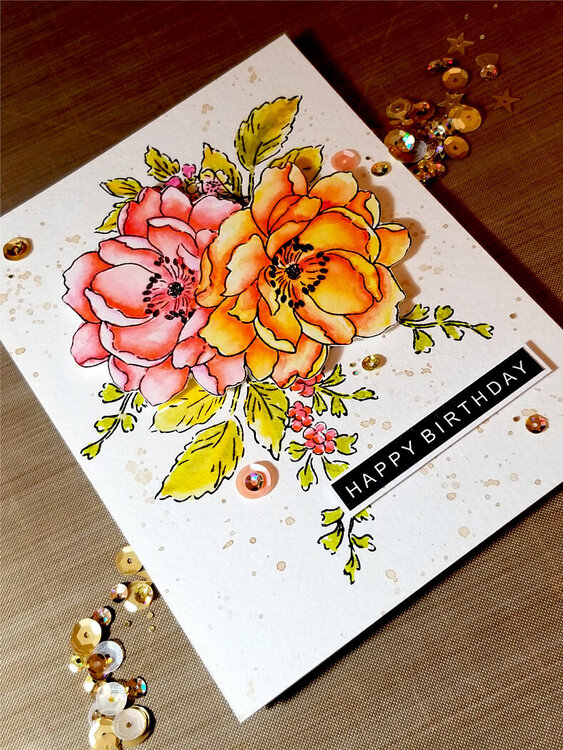 Bright Floral Birthday Card